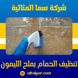 تنظيف الحمام بملح الليمون تنظيف الحمام بملح الليمون